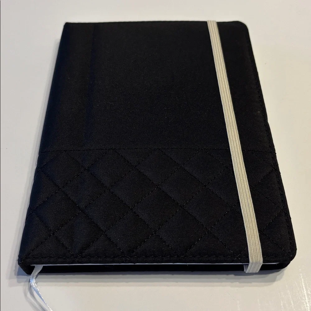 NWOT - Black Quilted Stitch Pattern 80 Page Lined Journal